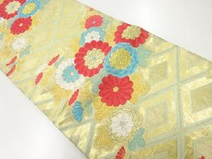 アンティーク　菊模様織出し袋帯（材料）